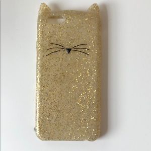 kate spade glitter cat iPhone 6 6s case